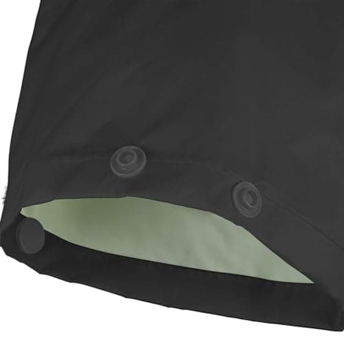 Pioneer Hi Vis Waterproof Lightweight Rainsuit - Work Safety Hooded Jacket and Bib Pants - Adjustable Pant Length - Black — view 16