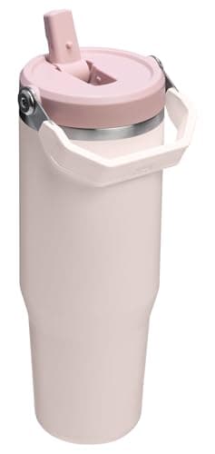 STANLEY IceFlow 2.0 Flip Straw Tumbler with Handle 30 oz | Twist On Lid and Flip Up Straw | Leak Resistant Water Bottle | Insulated Stainless Steel | BPA-Free | Rose Quartz 2.0 — view 2