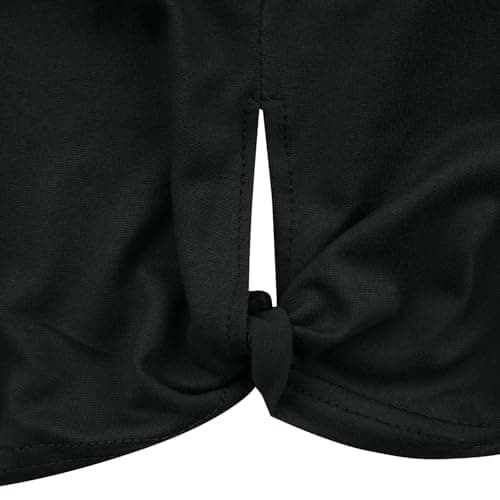 Women's Sleeveless Workout Vest Tops - Solid Tank Top with Side Hollowed Out, Breathable Round Neck Fitness Shirts Black — view 3