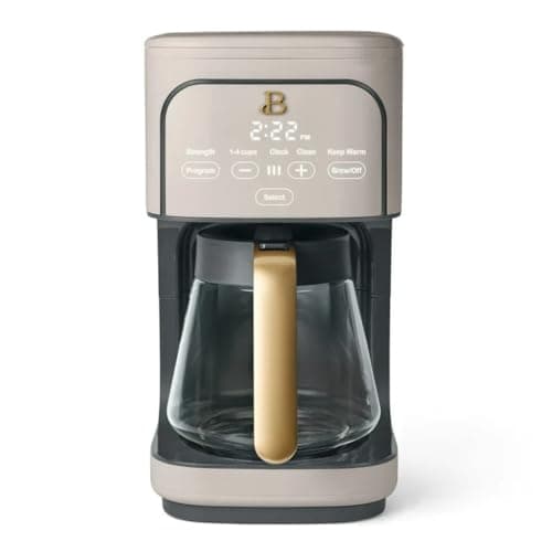 12-Cup Programmable Drip Coffee Maker, 24-Hour Auto Brew Timer, Strength Control (Regular/Gourmet/Bold), Keep Warm 4 Hours, Pause & Serve, Auto-Clean Reminder, Glass Carafe