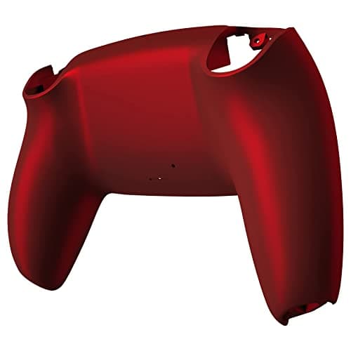 eXtremeRate Scarlet Red Soft Touch Grip Custom Back Housing Bottom Shell Compatible with ps5 Controller, Replacement Back Shell Cover Compatible with ps5 Controller — view 3