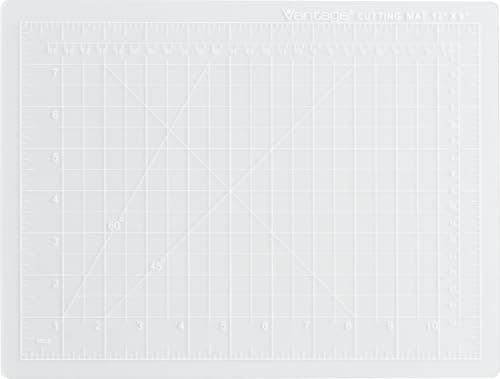 Dahle 10680 Vantage Self-Healing Cutting Mat, 9" x 12", Crystal Clear, 5 layer PVC Construction, 1/2" Grid Lines, Self Healing for Maximum Durability, Perfect for Cropping Photos, Sewing, and Crafts