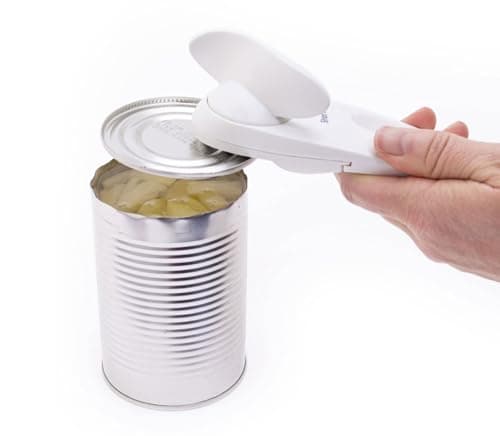Starfrit Little Beaver Can Opener, Safe, Holds Lid and Leaves No Sharp Edges on Lid, Comfort Grip, 3-Year Warranty, White — view 4