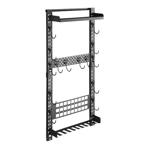 VEVOR Gun Rack Wall Mount, Heavy Duty Steel, Indoor Rifle Shotgun Rack with Magazine Holder, MOLLE Panel, Gun Accessories Display Storage Holder, Hold Up to 5 Rifles or Shotguns, for Tactical Gear — view 8