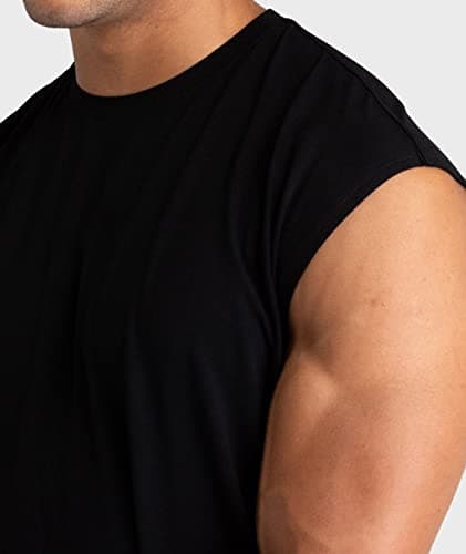 Holure 3 Pack Men's Gym Tank Tops Workout Sleeveless T-Shirts Athletic Muscle Tank Training Bodybuilding Shirts Black/Grey/Green XXL — view 3