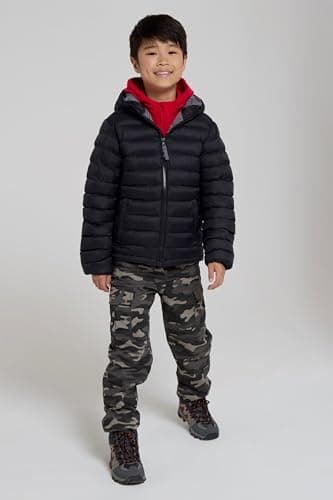 Mountain Warehouse Seasons Kids Padded Puffer Jacket - Boys & Girls Black Kids 11-12 Yrs (140-152 cm) — view 2