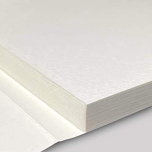2 Packs Tearable Square 10X10 cm 300gsm Portable Watercolor Paper Pad Journal 40pgs (20 Sheets Front Back 2 Textures) Travel Size for Calligrapher Watercolour Sketch Book Notebook White