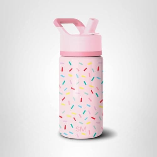 Simple Modern Kids Water Bottle with Straw Lid | 14oz Insulated Stainless Steel Kids Tumbler & Spill Proof Toddler Cup for School, Girls, Boys | Summit | Confetti — view 8