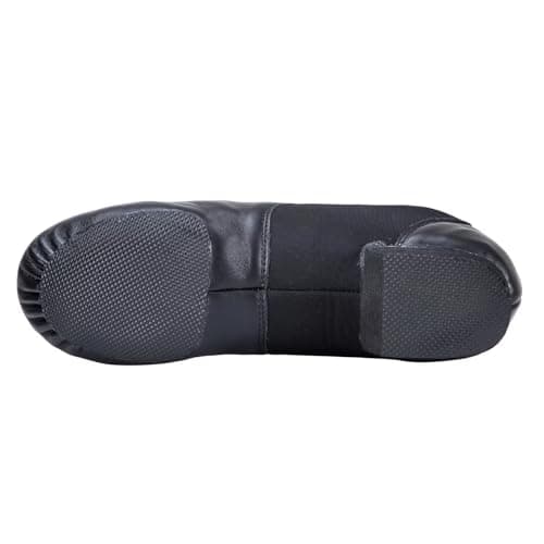 ARCLIBER Unisex PU Leather Slip On Jazz Shoe for Girls Boys Size Big Kid 5 Black — view 5