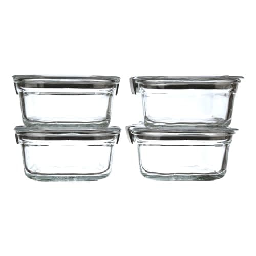 Rubbermaid Brilliance Glass Food Storage Containers, 3.2 Cup, Set of 4, BPA-Free, Leak-Proof, Clear — view 6