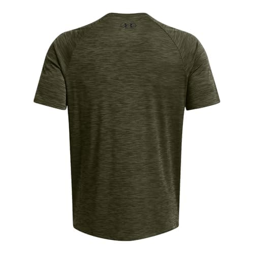 Under Armour Men's Tech Textured Short Sleeve T Shirt, (390) Marine Od Green / / Black, Large — view 4