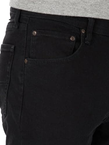 Wrangler Authentics Men's Regular Fit Comfort Flex Waist Jean, Black, 34W x 30L — view 5