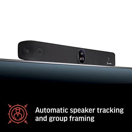 Poly - Studio X70 Video Bar for Large Conference Rooms Poly (Plantronics + Polycom) - Premium 4K Audio & Video Conferencing Solution - Camera, Speakers, & Microphones - Works w/Teams, Zoom (Certified) — view 2
