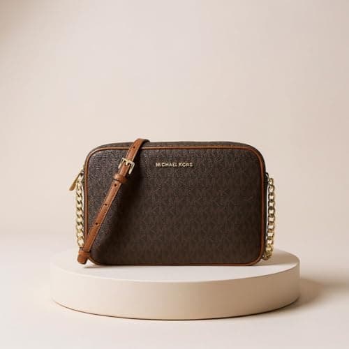 Michael Kors Jet Set Large Crossbody, Gold-Tone Hardware/Brown, One Size — view 2