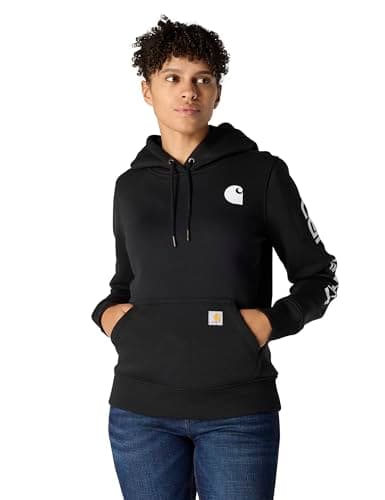 Carhartt Women's Iconic Clarksburg Logo Sweatshirt, Black, Medium