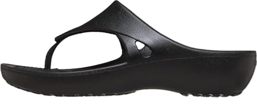Crocs Women's Kadee Wedge Lightweight Platform Flip Flop Sandals, Black, Size 8 — view 3