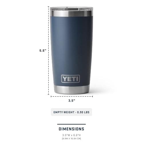 YETI Rambler 20 oz Tumbler, Stainless Steel, Vacuum Insulated with MagSlider Lid, Cherry Blossom — view 5