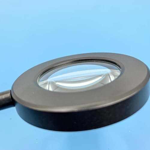 95mm Magnifying Glass with Light - Flexible Gooseneck Magnifier with 3 Color Modes 12 Dimmable Brightness for Craft Hobby Sewing Close Work (No Adapter) — view 5