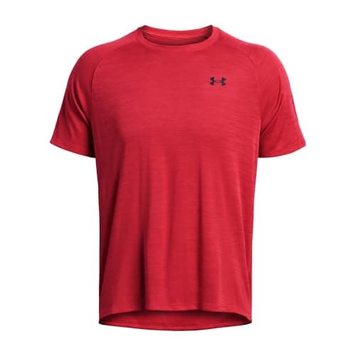Under Armour Men's Tech Textured Short Sleeve T Shirt, (600) Red / / Black, X-Large — view 3