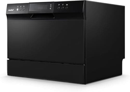COMFEE’ Countertop Dishwasher, Energy Star Portable Dishwasher, 6 Place Settings & 8 Washing Programs, Speed, Baby-Care, ECO& Glass, Dish Washer for Dorm, RV& Apartment, Black — view 10