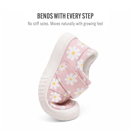 Jack & Lily CanvasKicks Lightweight Breathable Toddler Shoes Petal Pink — view 5