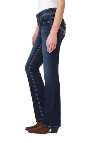 WallFlower Luscious Curvy Bootcut Jeans for Women Mid-Rise Insta Stretch Denim in Petite, Midsize, Plus Size, Juniors Jeans, Betsy, 18 Plus — view 2