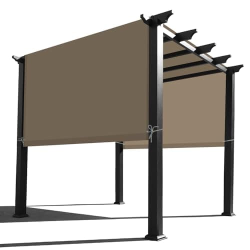 Alion Home Waterproof Pergola Cover - Universal Replacement Canopy for Pergolas (16' L x 8' W, Muddy Water)