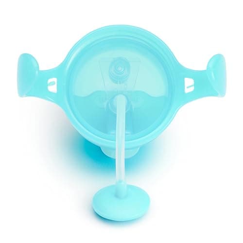 Munchkin Any Angle Click Lock Weighted Straw Trainer Cup, 7 Oz, 1 Pack, Blue — view 4