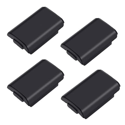 Finera Replacement Battery Pack Cover for Microsoft Xbox 360 Wireless Controller, 4 Pack Black — view 5
