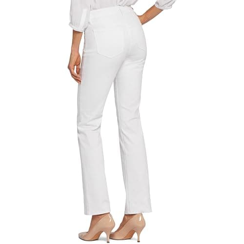 NYDJ Women's Misses Marilyn Straight Denim Jeans, Straight Leg, Optic White, 10