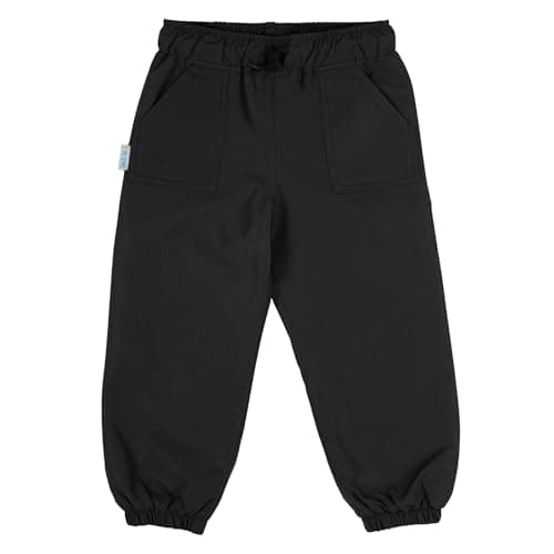 Jan & Jul Waterproof Rain Pants for Toddlers and Kids, Black Splash Pants (Single-Layer: Black, Size 6Y)