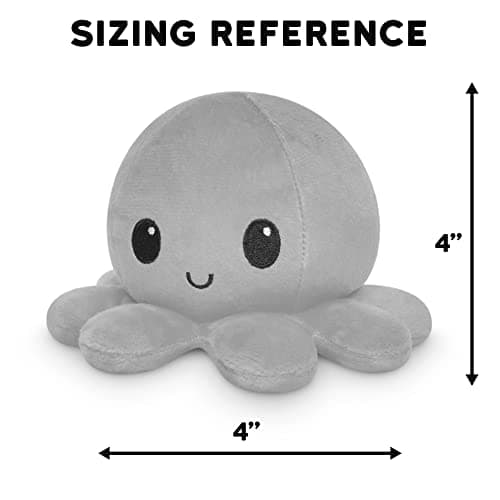 TeeTurtle | The Original Reversible Octopus Plushie | Patented Design | Sensory Fidget Toy for Stress Relief | Glow in The Dark | Show Your Mood Without Saying a Word! — view 2