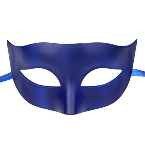Couples Pair Mardi Gras Venetian Masquerade Masks Set Party Costume Decorations (Black&Dark Blue) — view 4