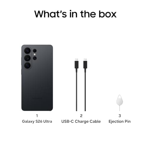 Samsung Galaxy S26 Ultra 5G - Black, 512GB (CAD Version & Warranty, Unlocked) - 6.9" Privacy Display, Snapdragon 8 Elite Gen5, 200MP, Built-in S Pen, 60W Fast Charging - Financing Available — view 4