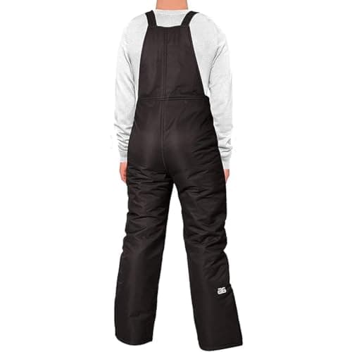 Arctix Kids Insulated Snow Bib Overalls, Black, Large