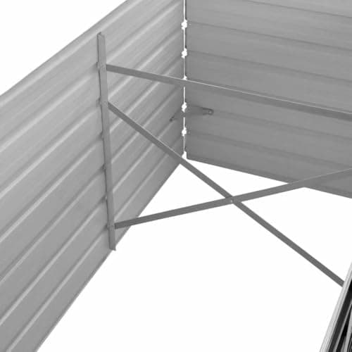 vidaXL Garden Raised Bed Planter Flower Vegetable Plants Herb Grow Pot Box Outdoor Patio Balcony Gardening Anthracite 94.5" Galvanized Steel — view 3