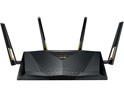 ASUS RT-AX88U AX6000 Dual Band WiFi 6 Gaming Router, 8 Ports, Lifetime Security, Adaptive QoS