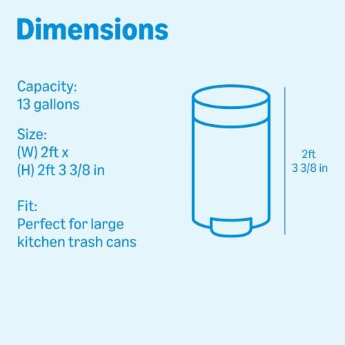 Amazon Basics Tall Kitchen Drawstring Trash Bags, Clean Fresh Scent, 13 Gallon, 45 Count, Packaging May Vary — view 4