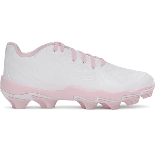 Under Armour Girls' Glyde Sola RM JR Softball Cleats, (101) White/Red/Stone, 13K, US — view 4