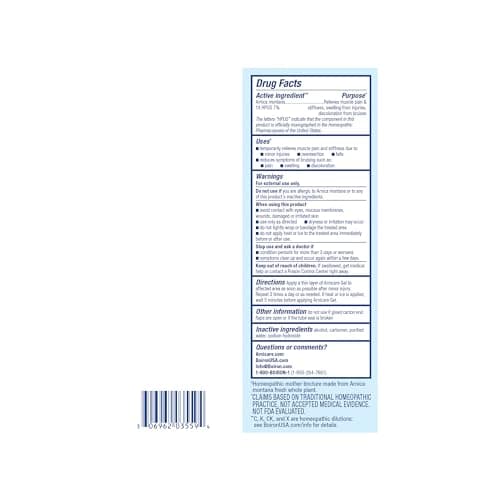 Boiron Arnicare Gel for Relief of Joint Pain, Muscle Pain, Muscle Soreness, and Swelling from Bruises or Injury - Non-greasy and Fragrance-Free - 2.6 oz — view 6