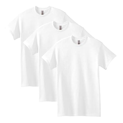 Gildan Mens Heavy Cotton T-Shirt, Style G5000, Multipack, White (3-Pack), Medium US