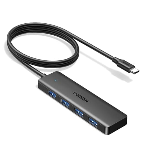 UGREEN USB C Hub, 4 Ports USB A Splitter Ultra-Slim USB Expander for Mouse, Keyboard, Flash Drive, U Disk, Printer Compatible with Laptop, Desktop PC, Xbox, PS5, and More 3.3FT