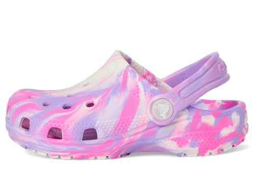 Crocs Unisex Classic Marbled Tie-Dye Clogs (Toddler) Pink Crush/Multi 10 Medium — view 3