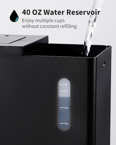 KIDISLE Hot & Iced Single Serve Coffee Maker for K Cup & Grounds, 6–16oz Brew Sizes, 40oz Water Tank, Reusable Pod Filter, Easy-to-Use, Black — view 3