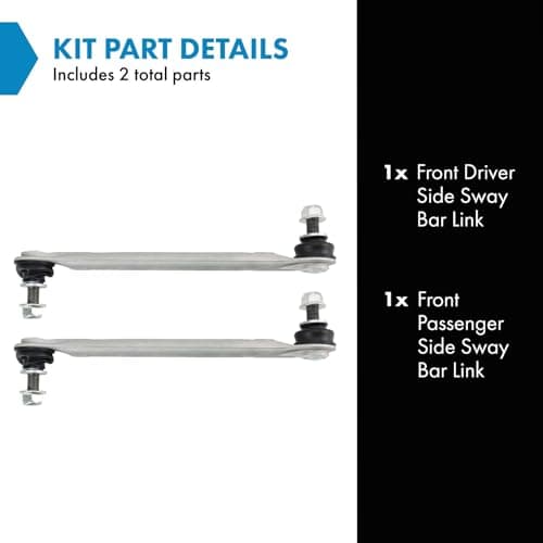 TRQ Front Driver and Passenger Side Sway Bar Link Set 2 Piece for 2018-2024 Toyota Camry 2019-2022 Avalon 2019-2024 Lexus ES300h ES350 2021-2024 ES250