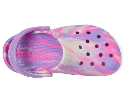 Crocs Unisex Classic Marbled Tie-Dye Clogs (Toddler) Pink Crush/Multi 10 Medium