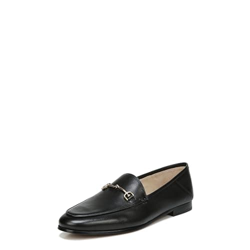 Sam Edelman Women's Loraine Loafers, Black, 8.5 Medium US, Black Leather, 8.5