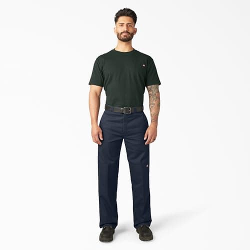 Dickies Men's Loose Fit Double Knee Twill Work Pant, Dark Navy, 32W x 34L — view 3