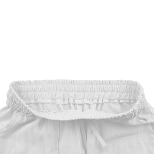 Linen Pants for Women Plus Size Trendy Summer Palazzo Pants with Pockets High Waisted Wide Leg Trousers Loose Slacks — view 6