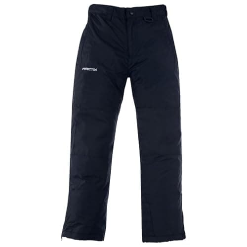 Arctix Kids Snow Pants with Reinforced Knees and Seat, Black, Medium
